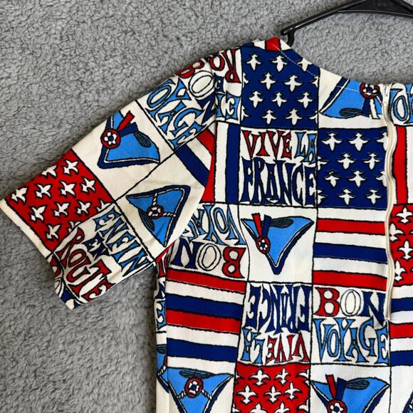 Vintage Phil Rose Shirt Womens Small Bon Voyage Cropped - Picture 7 of 9